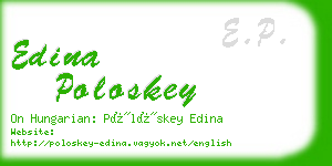 edina poloskey business card